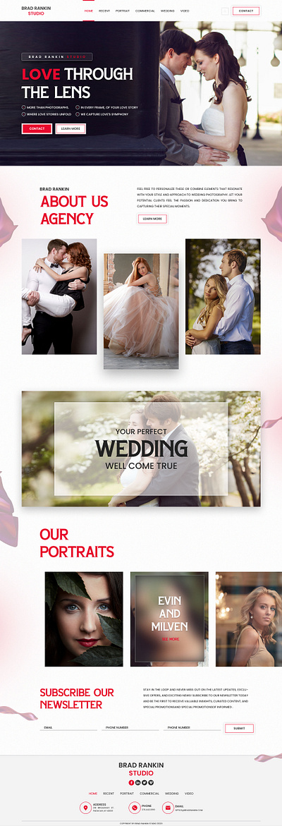BRAD RANKIN PHOTOGRAPHIC WEB DESIGN app branding design elementor figma graphic design illustration landing page logo photographic photoshoot ui uiux vector web web design website website design