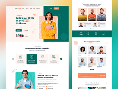 EduBox E-learning platform website design course platform education education platform edutech elearning learning lms school website ui uiux design university user interface ux design web design website website design