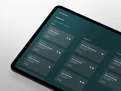 Empion - Applicants Board b2bproduct darkui dashboarddesign designsystem hiringtool hrtech madewithfigma productdesign recruitingplatform saasdesign uidesign uxdesign webappdesign workflowdesign