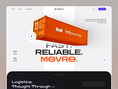 UX/UI Design for Freight & Logistics Platform b2b business cargo container corporate delivery design figma landing logistics minimal order shipping supply transport transportation ui uiux web design