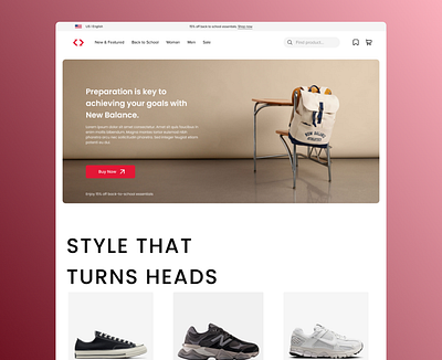 WebSite for a Sneakers Shop figma ui ux webdesign