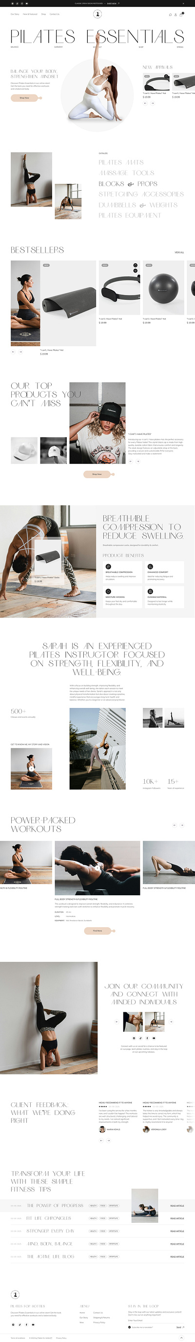 Pilates for Hotties (Miami) • Full Rebrand & Website Redesign health wellness