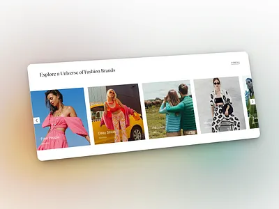 Fashion E-Commerce Website Design — Brand Slider Screen brand branding card design ecommercedesign graphic design illustration logo slider ui ux uxdesign vector