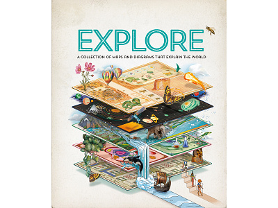 Navigating the big topics that explain the world adobe animals bookillustration brush coverart digitaldrawing digitalillustration educational flowers illustration muti photoshop waterfall