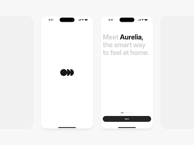 Meet Aurelia! loading mobile app design mobile ui smart home smart home app splash screen