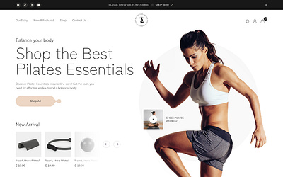 Pilates for Hotties • Responsive E‑Comm UI & Hero Refresh brand engagement