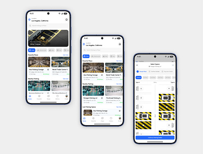 FindPark - Find Parking Mobile App figma find park app find park app design mobile app mobile app design parking app parking app design ui ui design ui designer uiux uiux design uiux designer ux ux design ux designer