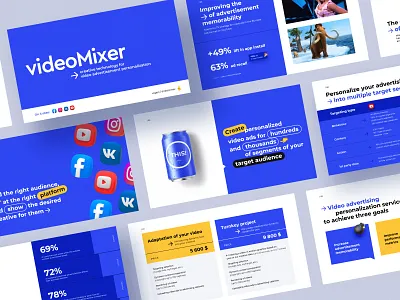 Pitch Deck for videoMixer 3d branding design dribbble emoji graphic design identity keynote keys messager powerpoint presentation social network tipography video