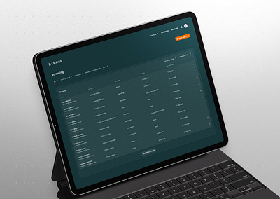 Empion - Screening Overview ats b2bdesign designsystem figmadesign hiringplatform productdesign recruitmenttech saasdesign tableux uidesign uxdesign webappdesign