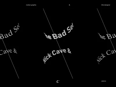 ˣ Nick Cave & The Bad Seeds → Minimal motion type. animation band website dark mode graphic design kinetic typography less is more minimal motion graphics motion type music website nick cave type type in motion typography ui