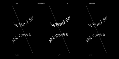 ˣ Nick Cave & The Bad Seeds → Minimal motion type. animation band website dark mode graphic design kinetic typography less is more minimal motion graphics motion type music website nick cave type type in motion typography ui