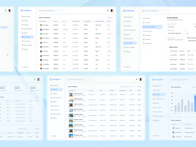 Real Estate Dashboard UI Design - Transaction Page analytics analytics dashboard business crm custom dashboard dashboard dashboard design dashboard stats modern web app product design proptech real estate real estate dashboard saas software transaction ui design uiux web app