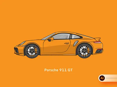 Porsche 911 GT adobe adobe creative cloud adobe illustration car car illustration cars cars illustration design graphic design illustration illustration design porsche porsche 911 porsche 911 gt porsche illustration vehicle vehicle illustration visual visual design visualdesign