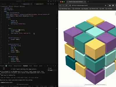 Three.js Scroll Animation 3d three.js web web design web developer website development