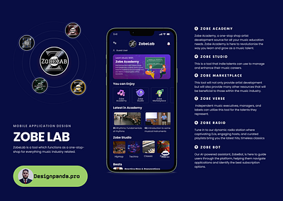 ZOBE LAB DESIGN - A Full Scale Music Product android app design best bradning creative graphic design https:www.zobelab.com illustration ios iso music product prototype ui ux zobe lab
