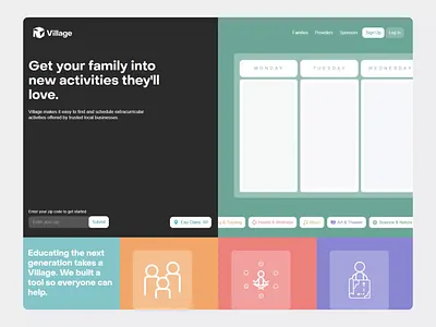 Animated Website Homepage animation branding colorful design edtech education logo startup ui