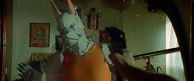 Rotoscope overlay animation anthropomorphic character concept dog guns movie outlined overlay pipeline preshoot rotoscope