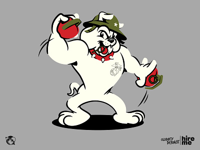 Marines! character design dog graphics illustration marines t shirt design tee design vector vector design