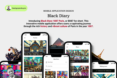 Travel Tour mobile app to explore vibrant culture:Blackdiary1887 android app best bradning creative culture graphic design heritage illustration mobile app mobile app design product prototype ui ux wireframes