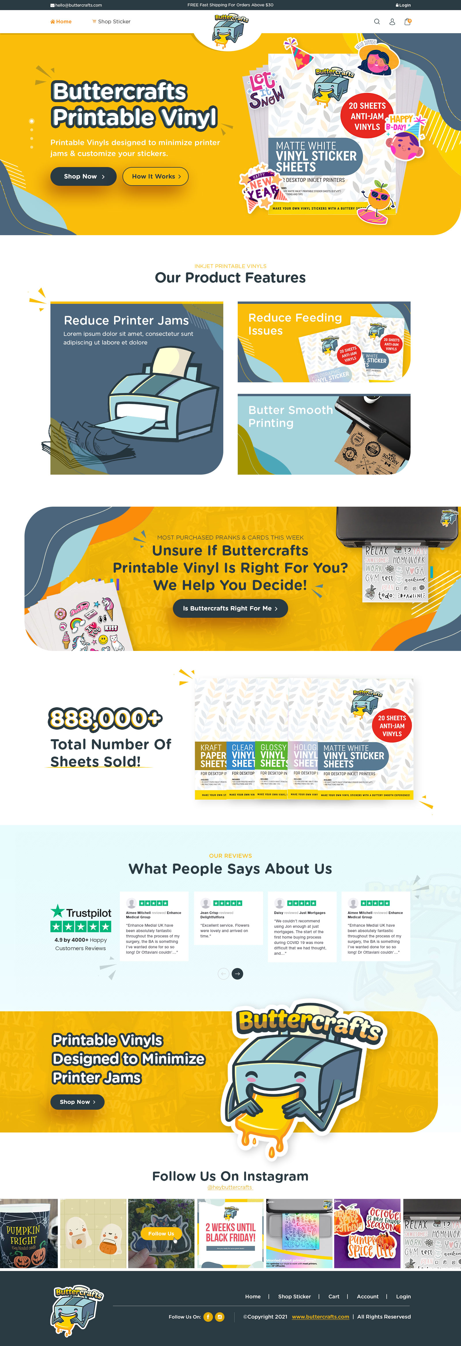 Buttercrafts Stickers 3d animation app branding design flat graphic design icon illustration illustrator logo minimal motion graphics typography ui ux vector web web design website