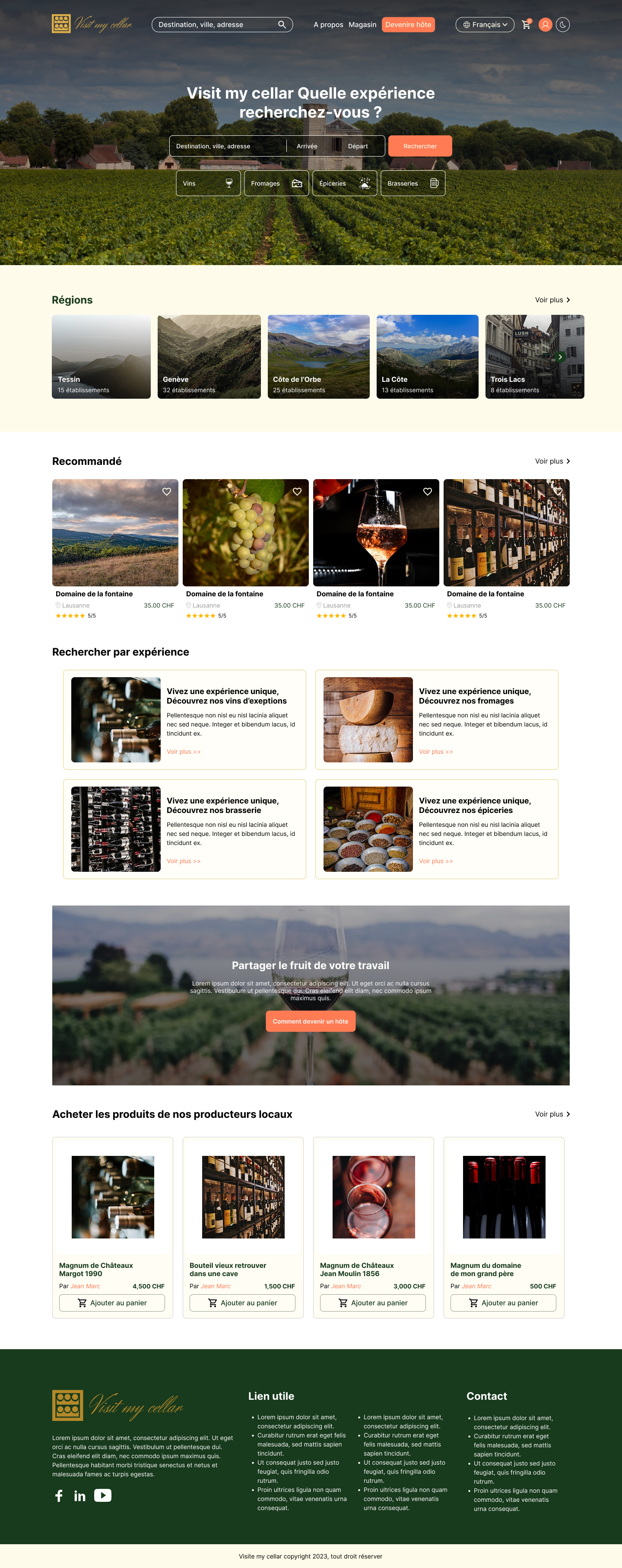 Maquette pour un application web de visite touristique design graphic design ui ux web website