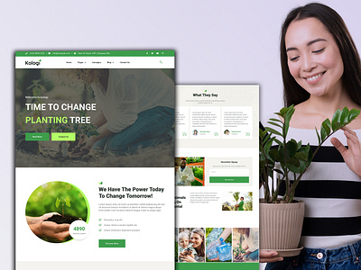 Planting & Gardening Website Template – Eco-Friendly Design design design website eco friendly ui elementor elementor website gardening template green business web design illustration landscaping layout logo nature website planting website ui web design website design wordpress