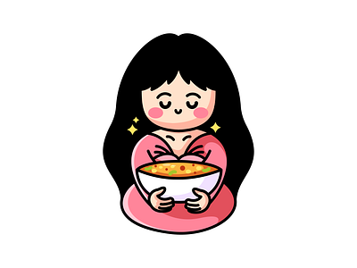 Guru Soup character cute girl guru illustration kawaii lotus mascot master pink soup yoga