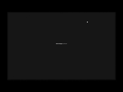 Personal website for video producer animation canvas dark drag enter infinite interactive layout website welcome zoom
