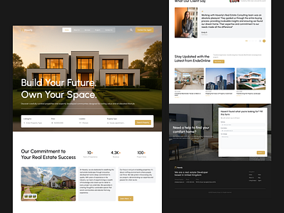 Real Estate Website - Havenly aesthetic apartment architecture building clean home house landing page modern property real estate web design website