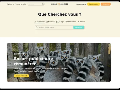 Maquette d'une application de voyage branding design ui ux web website