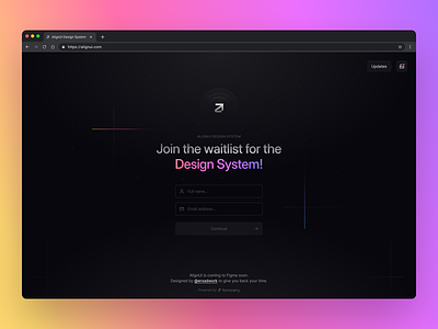 AlignUI Design System・Waitlist Page alignui design system design design system success modal typography ui ux waitlist waitlist page
