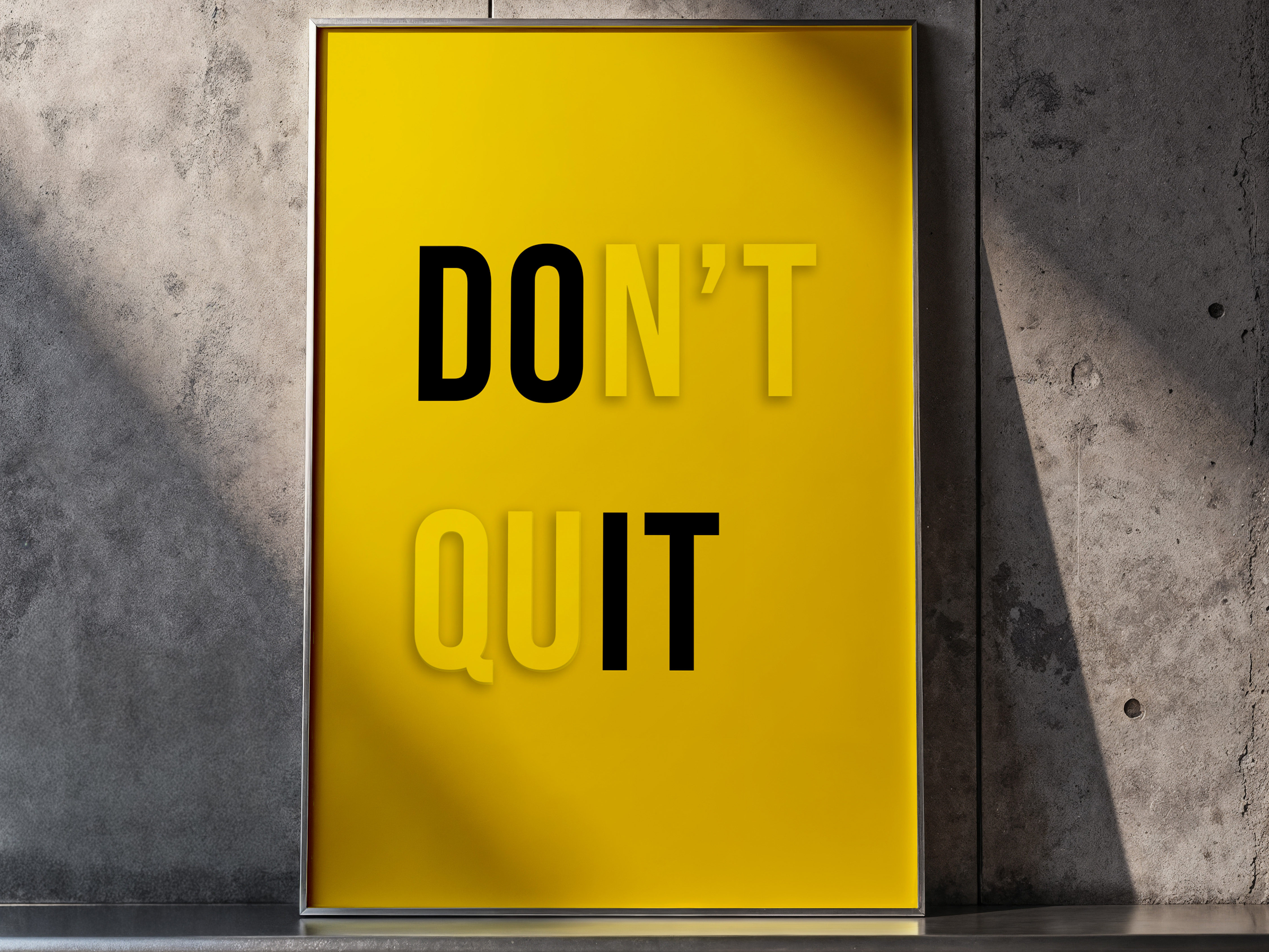 Bold Motivational Poster: DON’T QUIT / DO IT – Typography Design adobe illustrator art branding design digital art dribbble designer dribbble portfolio graphic design illustration logo motivational poster photoshop poster design typography typography design vector