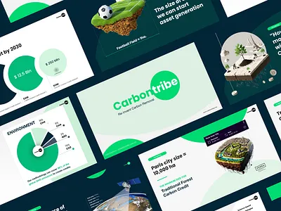 Pitch Deck Design for Carbon Removal Innovation branding carbon removal climate tech investment deck pitch deck presentation presentation slides techstars