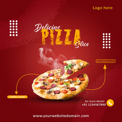pizza promotin adobe photoshop bg branding graphic design insta post marketing paid pizza promotion smm social media marketing ui