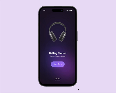 DIEMU Music Player Prototype ✦ animation graphic design motion graphics prototype ui