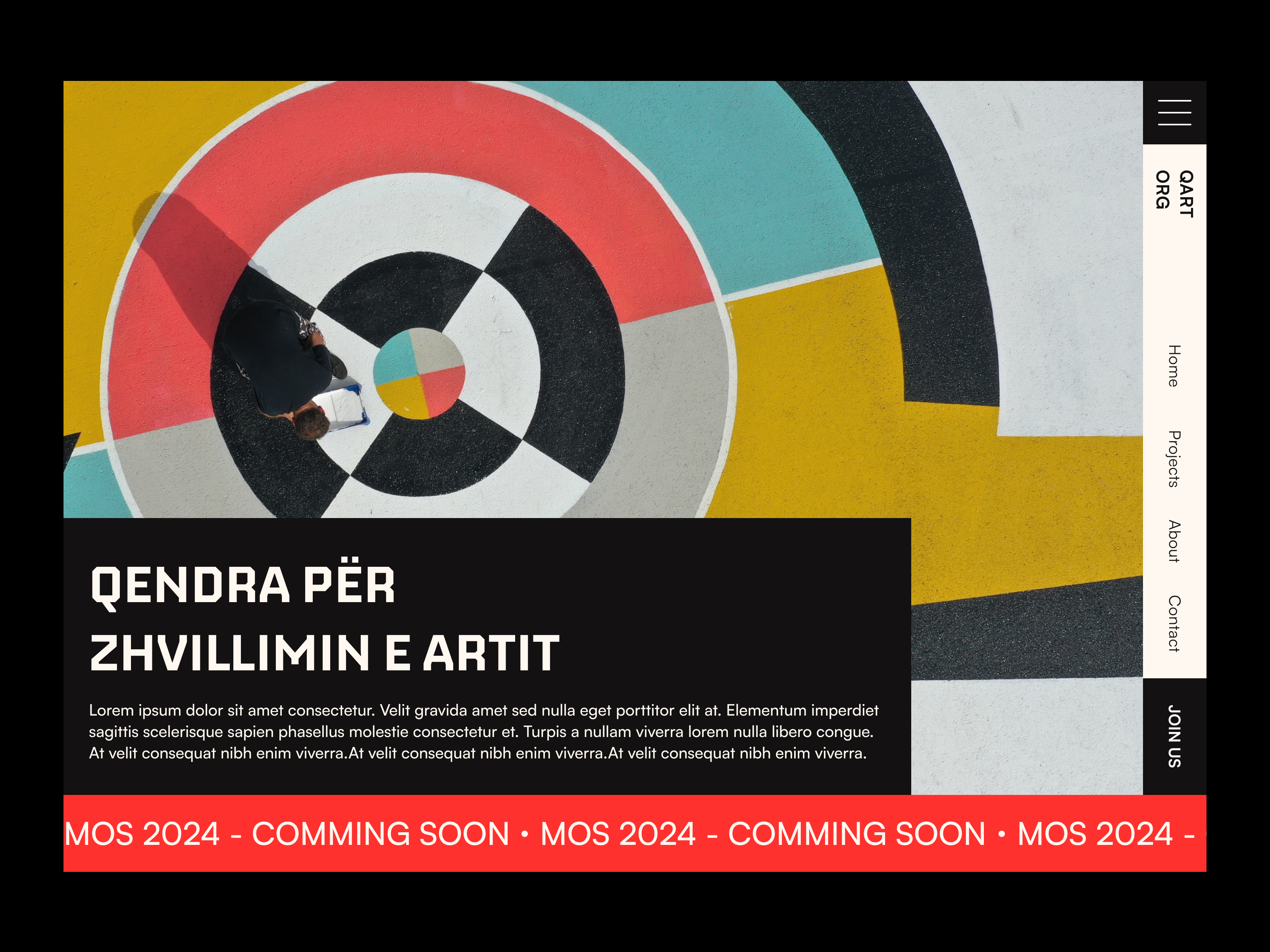 Qart Walls – Website Design colorful landing page ngo ui ux web design website website design