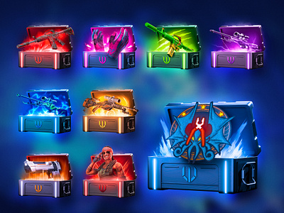 Gambling Case Illustrations – CS2 3d cases betting case case art case design case drop case opening casino crate cs go cs2 cs2 opening gambling gambling csgo game art gaming illustrations lootbox mystery case skinned case