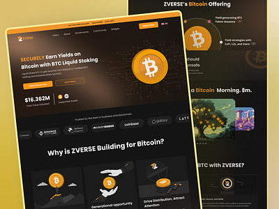 Securely Earn Bitcoin Yields with Liquid Staking ai cryptocurrency dao dark defi dervice exchange gaming ico inspi landing nft qclay staking token ui web desin web3