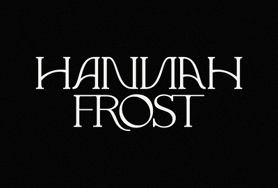 Hannah Frost Logo branding design jewelry logo logotype minimal modern serif simple type wordmark