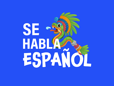 Se Habla Español – Quetzalcóatl branding brandingillustration cartoon character characterdesign freelanceillustrator illustration kids mexicanculture mexico quetzalcoatl sehablaespanol tshirtdesign