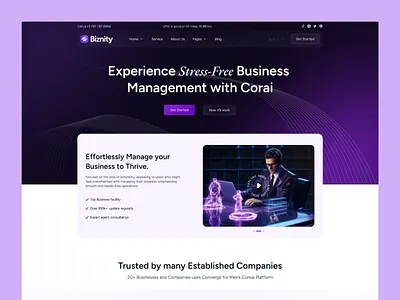 Business Landing Page agenct app design business clean corporate graphic design landing page saas web ui website