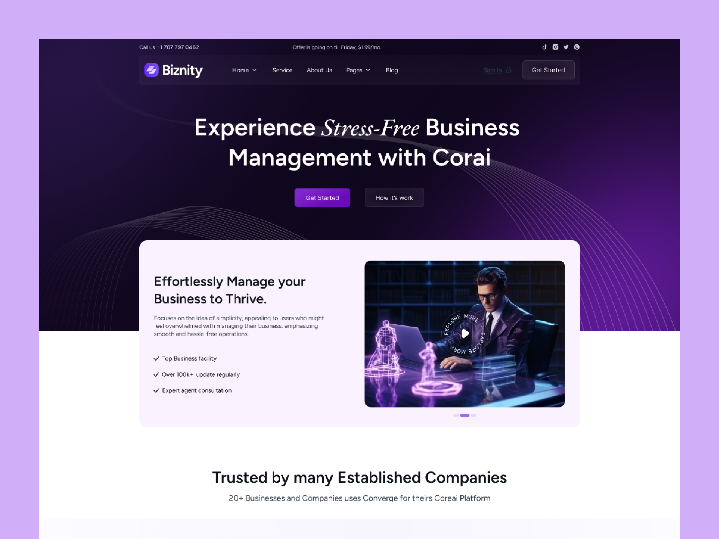 Example of Landing Page Design UX