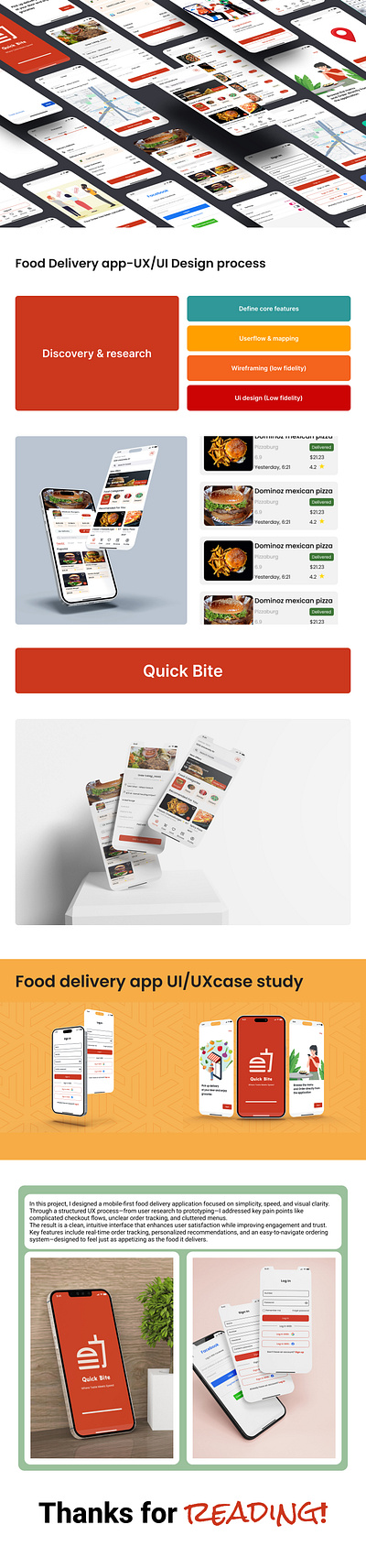 Food Delivery & Pickup App adobe xd figma mobile app prototyping responsive trendy design ui ui design ux researcher wireframing