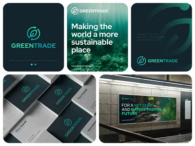 Green Trade Logo Design brand branding capital circle connection design eco finance green identity leaf logo logomark nature software tech technology trade
