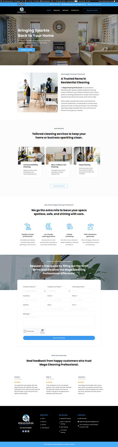 Cleaning Business Website Design For Mega Cleaning Professional cleaning agency cleaning company cleaning service cleaning website commercial cleaning crocoblock elementor pro residential cleaning website deisgn wordpress website