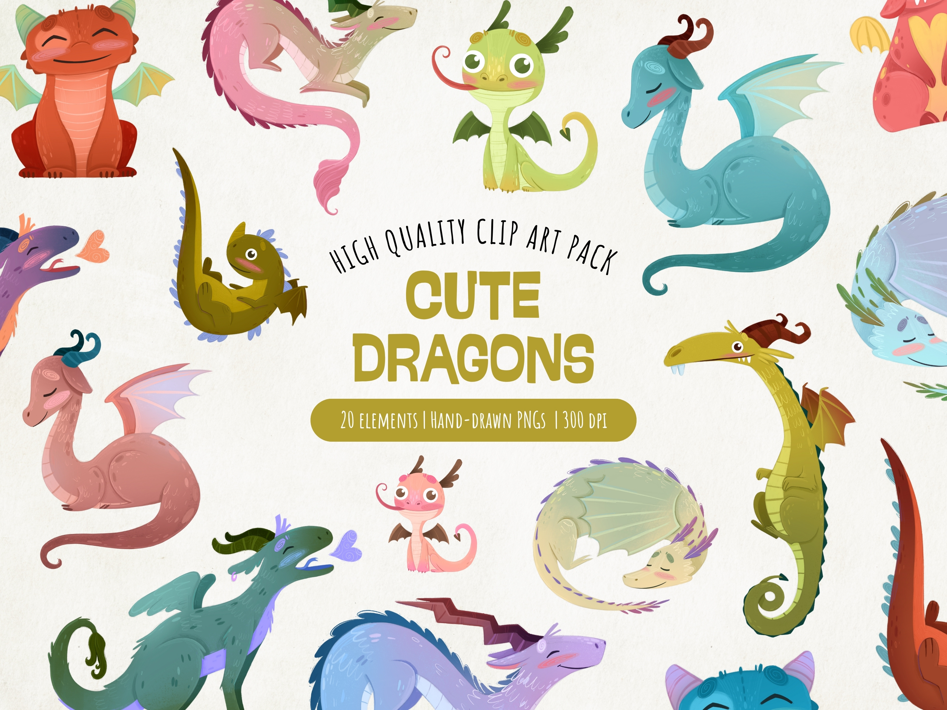 20 Hand-Drawn Dragons – PNG Clipart Set baby dragon png cartoon dragon children clipart cute dragon clipart digital dragon stickers dragon illustration fairytale dragon fantasy clipart bundle fantasy creature clipart illustration set magical animal printable dragon whimsical dragon