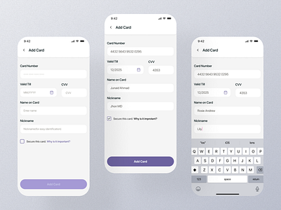 Add Card Mobile App Ui by UI Ants on Dribbble