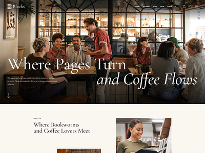 Blacks - Bookstore, Book Cafe & Writer WordPress Theme blog design illustration ui web design webdesign wordpress wordpress design wordpress theme wordpress themes