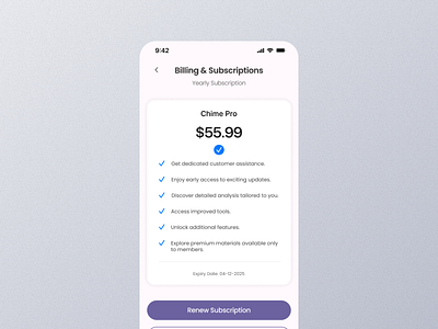 Subscriptions Mobile App Ui app graphic design mobile screen subscription app subscription dashboard subscription design subscription details subscription experience subscription interface subscription mobile subscription option subscription page subscription setting subscription ui subscription view subscription widget subscriptions subscriptions app ui