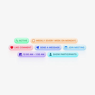 Badges like candy 🍭 activities badge app badge badge component card component design status badge ui ux web design